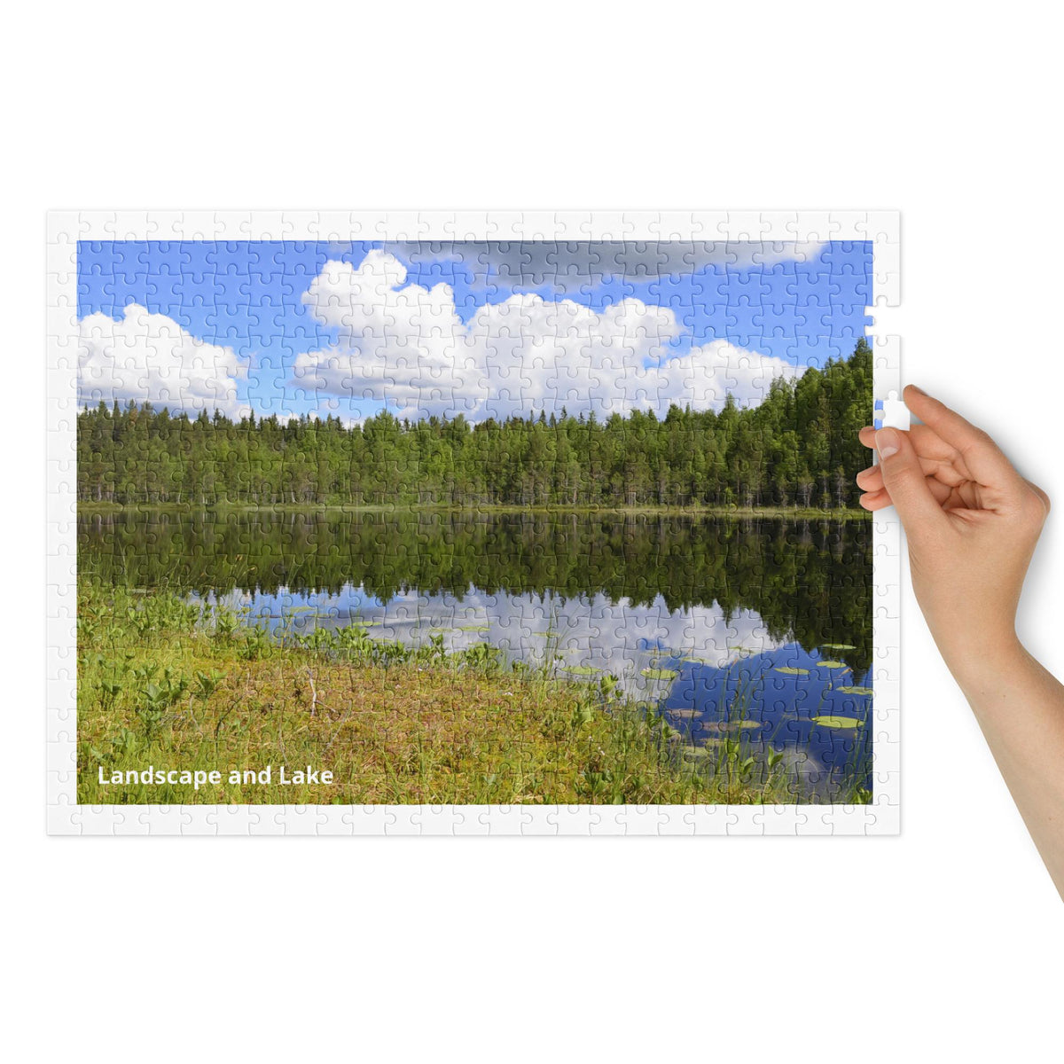 Landscape and Lake Jigsaw Puzzle – 500 Pieces in Tin Box