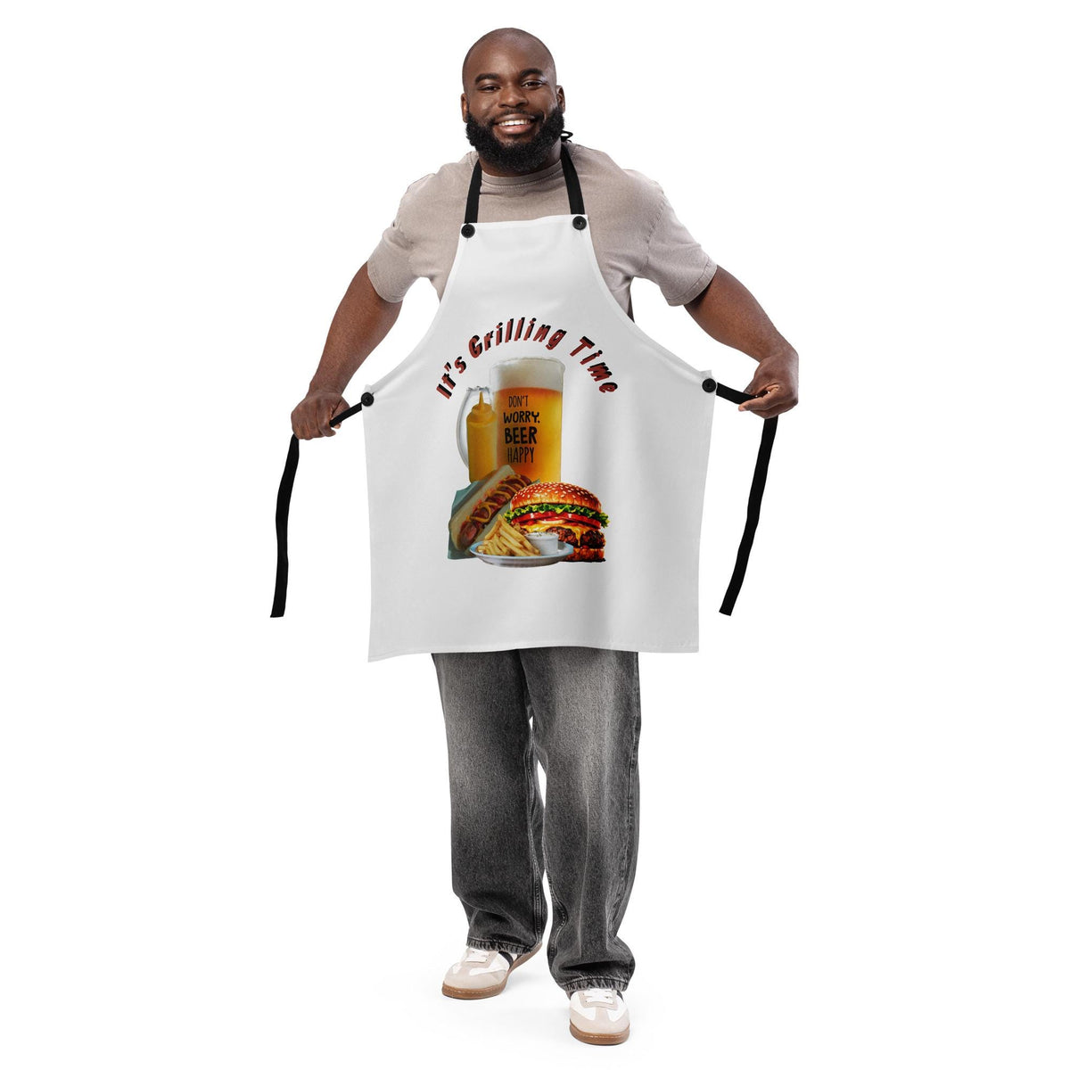 "It's Grilling Time" Apron | Funny Summer BBQ Gift for Grill Masters