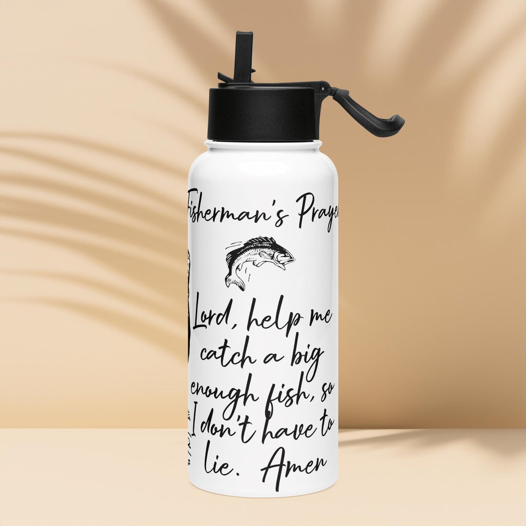 "A Fisherman's Prayer" Stainless Steel Water Bottle – 32 oz | Fishing Gift