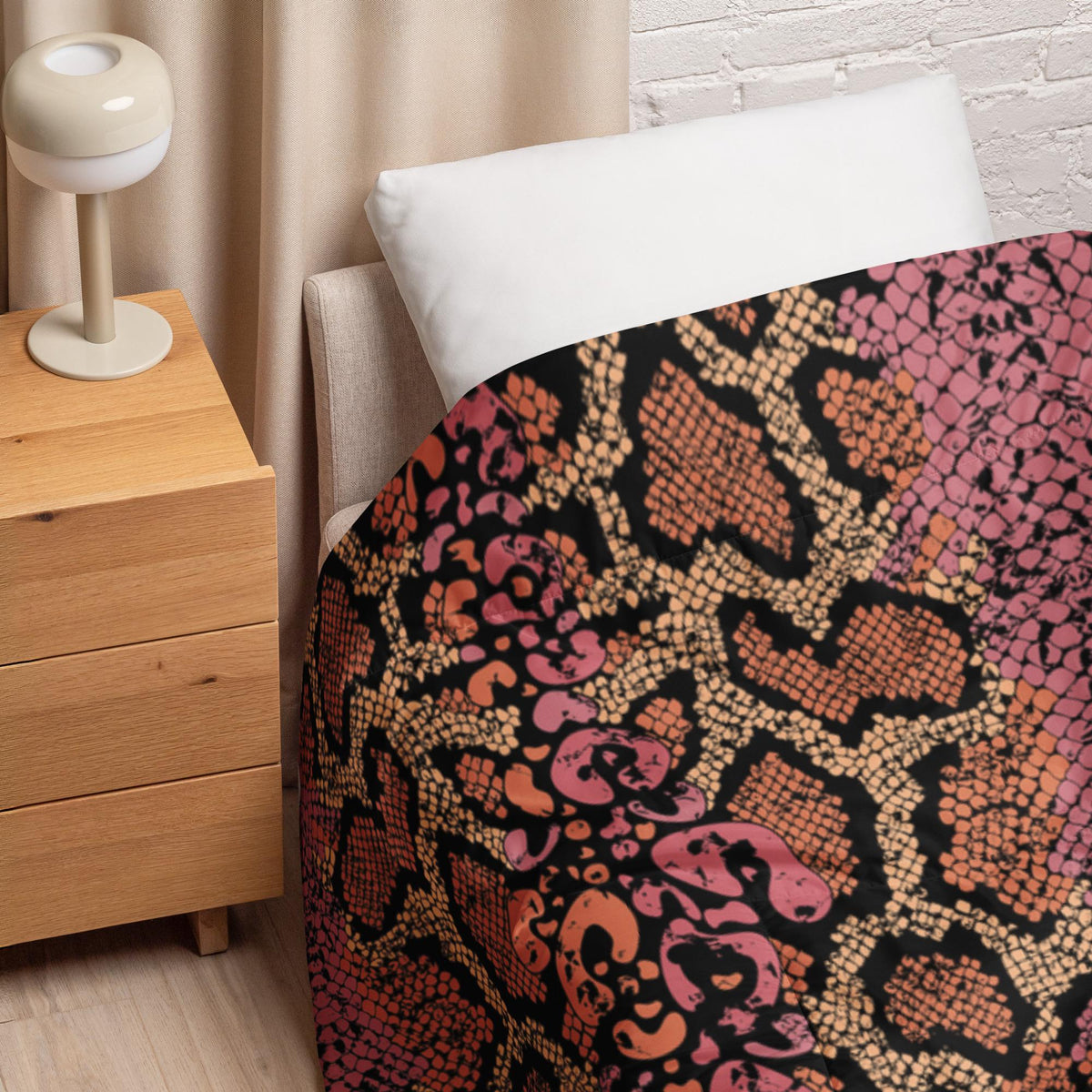 Snake Skin Comforter – King & Queen Size | Bold Bedroom Bedding