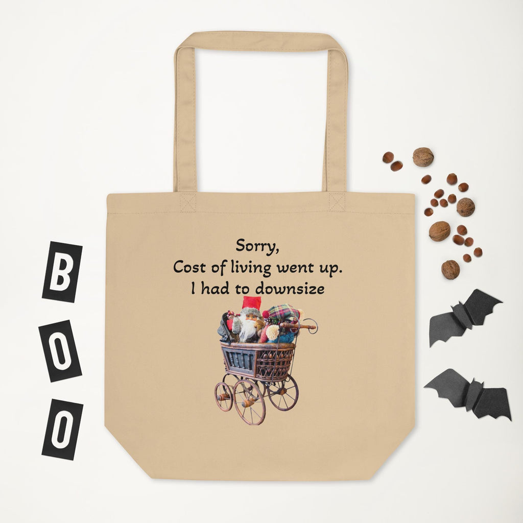 Santa Downsizing Organic Cotton Tote Bag | Funny Christmas Gift