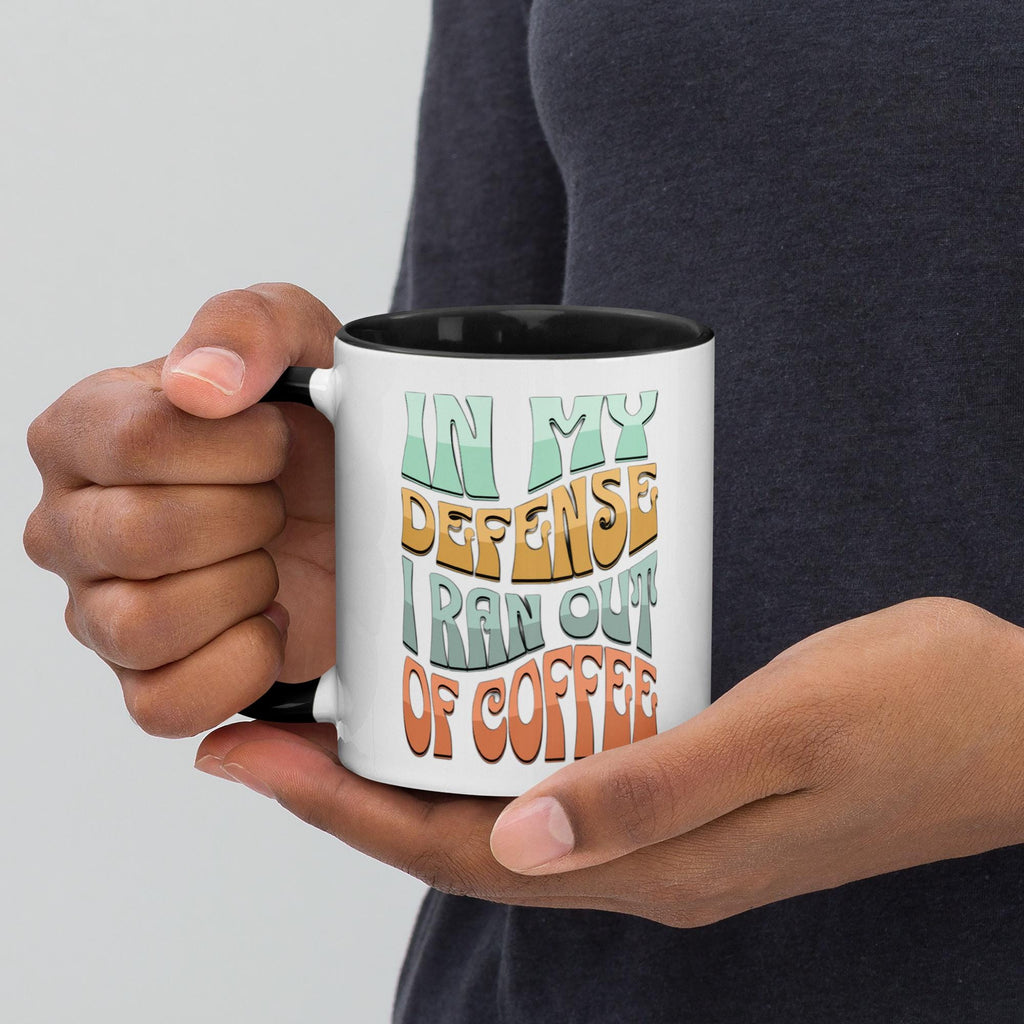 "Ran Out of Coffee" Funny Ceramic Mug – Black Interior, 11 oz