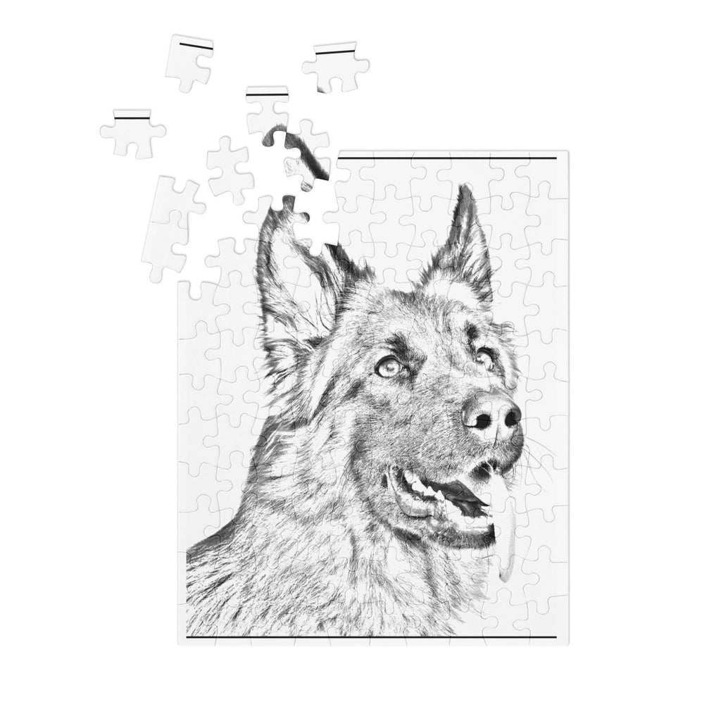 German Shepherd Jigsaw Puzzle – 30 or 110 Pieces | Tin Box Dog Lover Gift