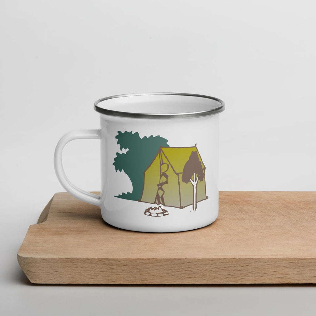 Camping Enamel Mug – 12 oz Outdoor Coffee Cup | Camper Gift