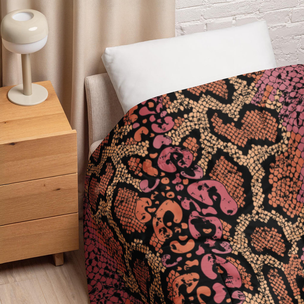 Snake Skin Comforter – King & Queen Size | Bold Bedroom Bedding