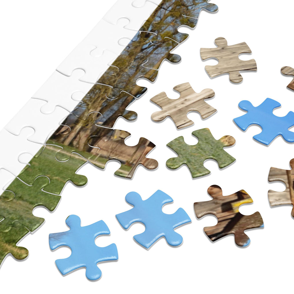 Old Barn Landscape Jigsaw Puzzle – 500 Pieces in Tin Box