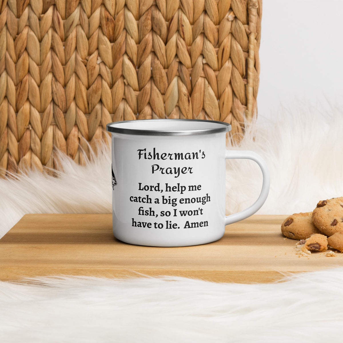 Camping Enamel Mug – 12 oz | Wildlife & Outdoor Lover Gift