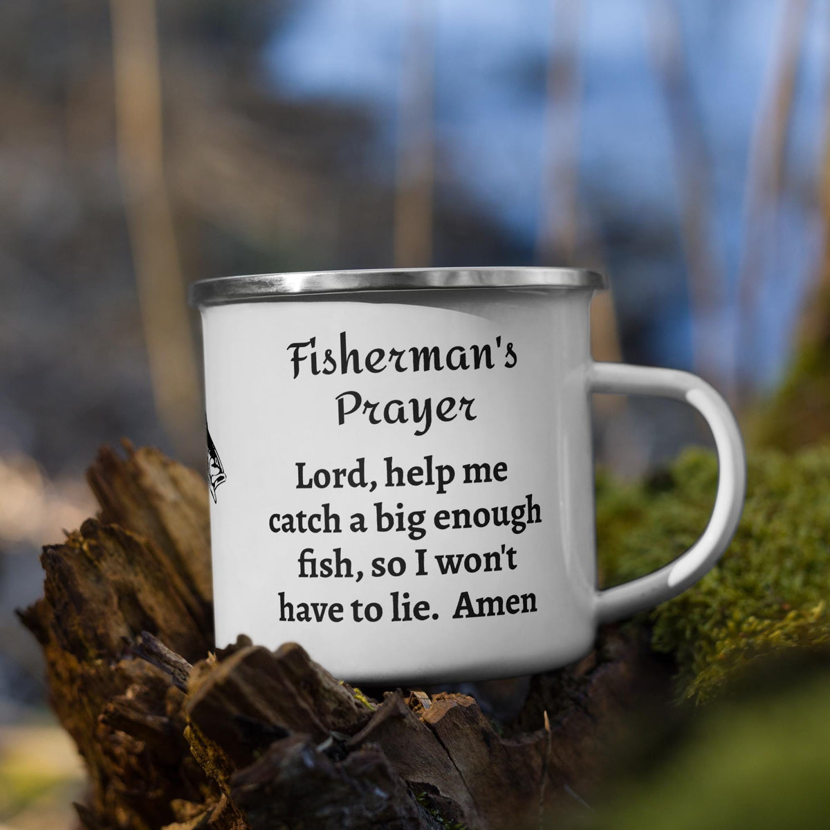 Camping Enamel Mug – 12 oz | Wildlife & Outdoor Lover Gift