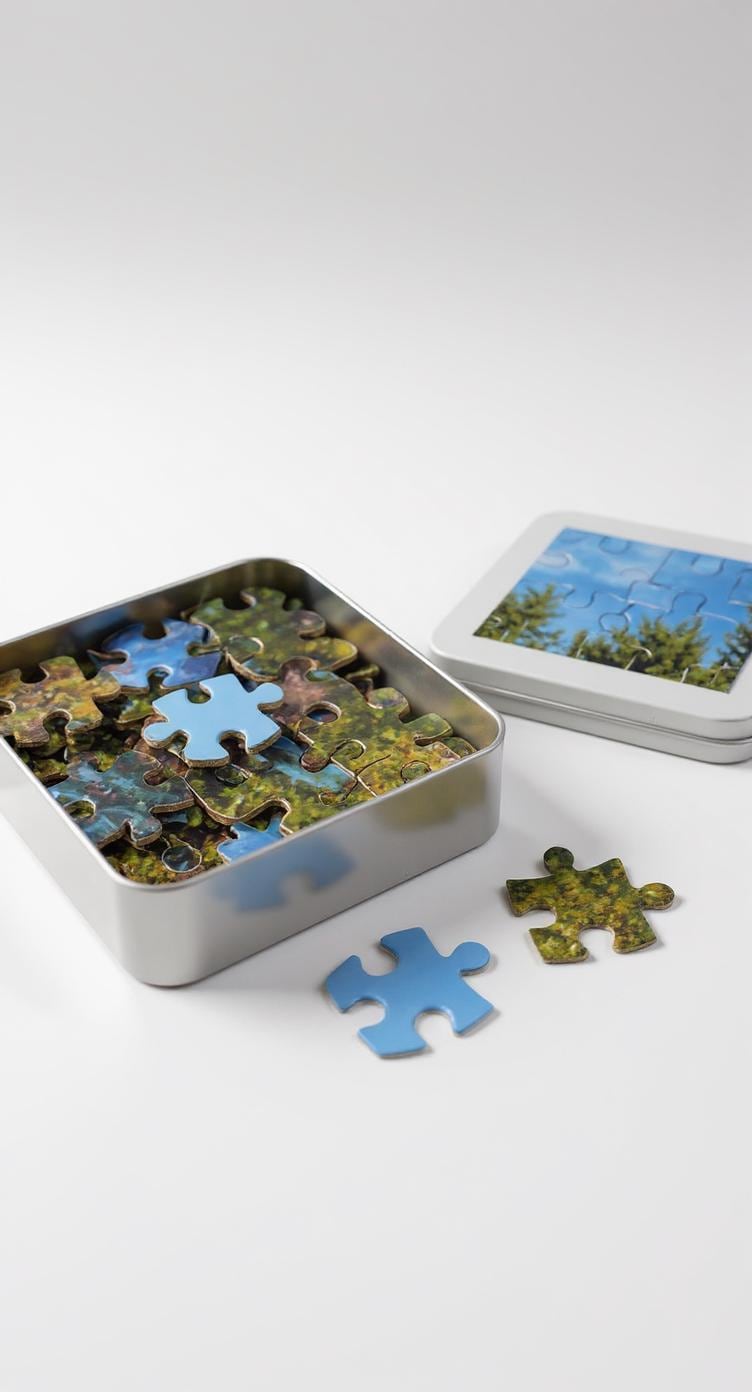 Coastal House Landscape Jigsaw Puzzle – 500 Pieces | Tin Box Gift