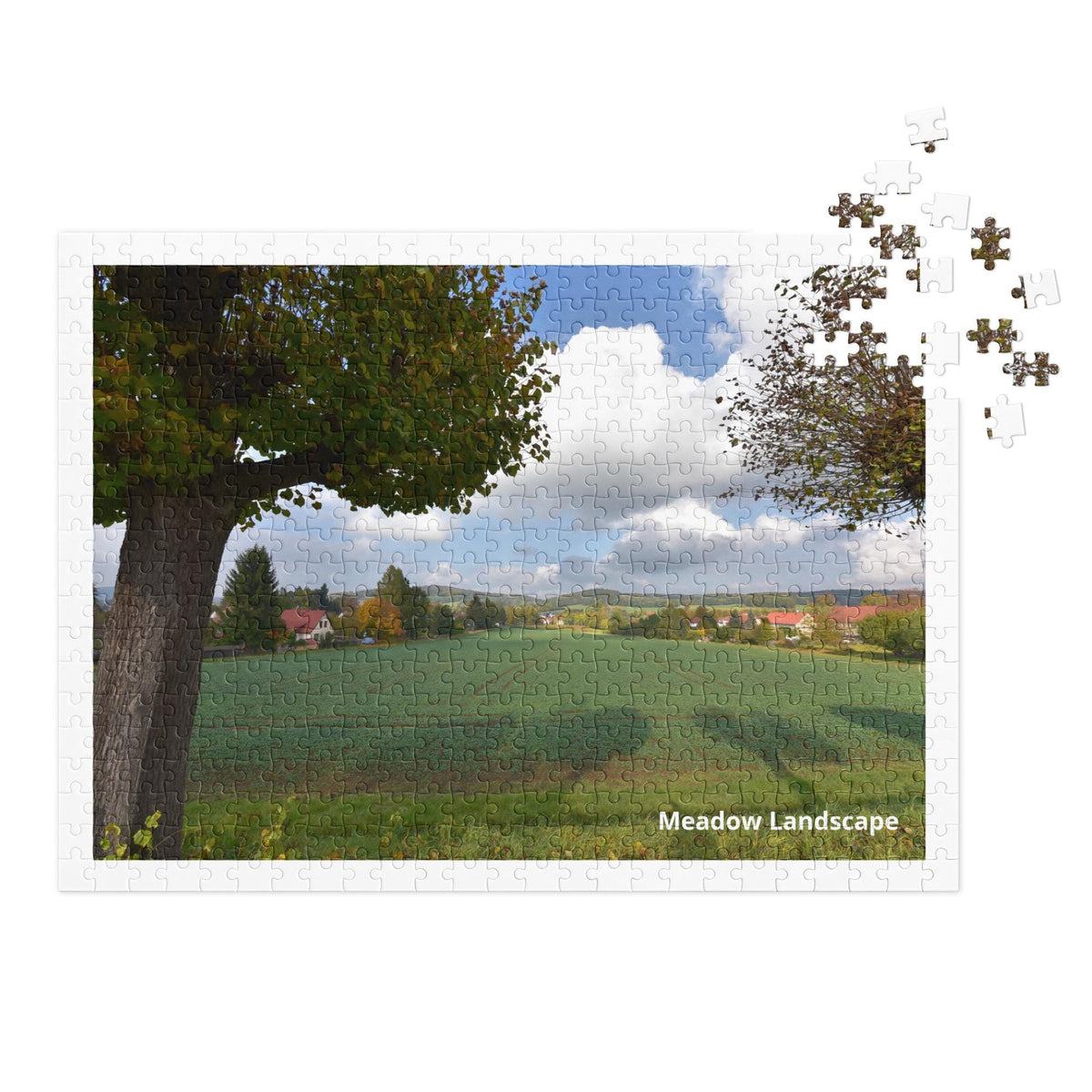 Meadow Landscape Jigsaw Puzzle – 500 Pieces in Tin Box