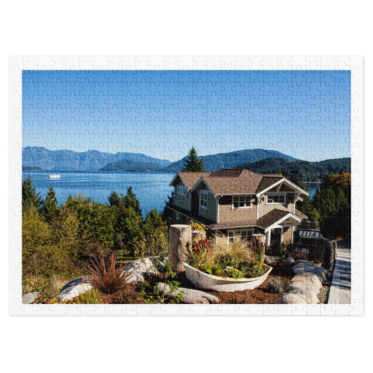Coastal House Landscape Jigsaw Puzzle – 500 Pieces | Tin Box Gift