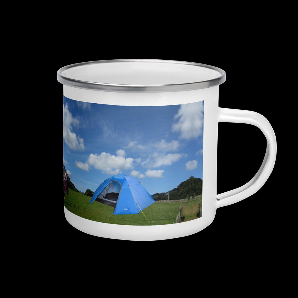 RV & Tent Campfire Enamel Mug – 12 oz | Camping Gift