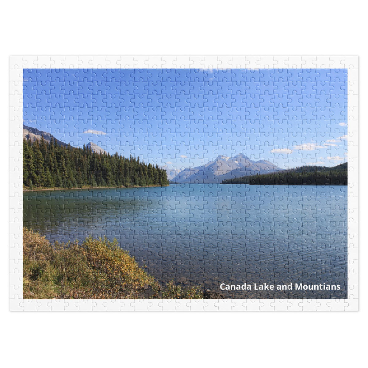 Canada Lake and Mountains Jigsaw Puzzle – 500 Pieces in Tin Box