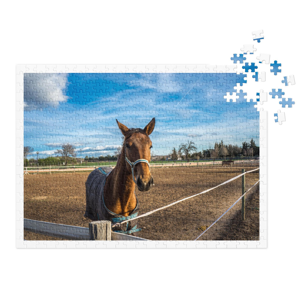 Tamed Horse Landscape Jigsaw Puzzle – 500 Pieces in Tin Box