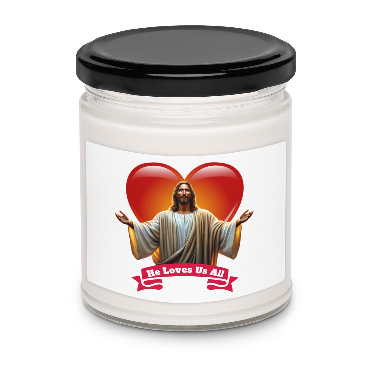 Jesus With Heart Scented Soy Candle – 9 oz | Christian Gift