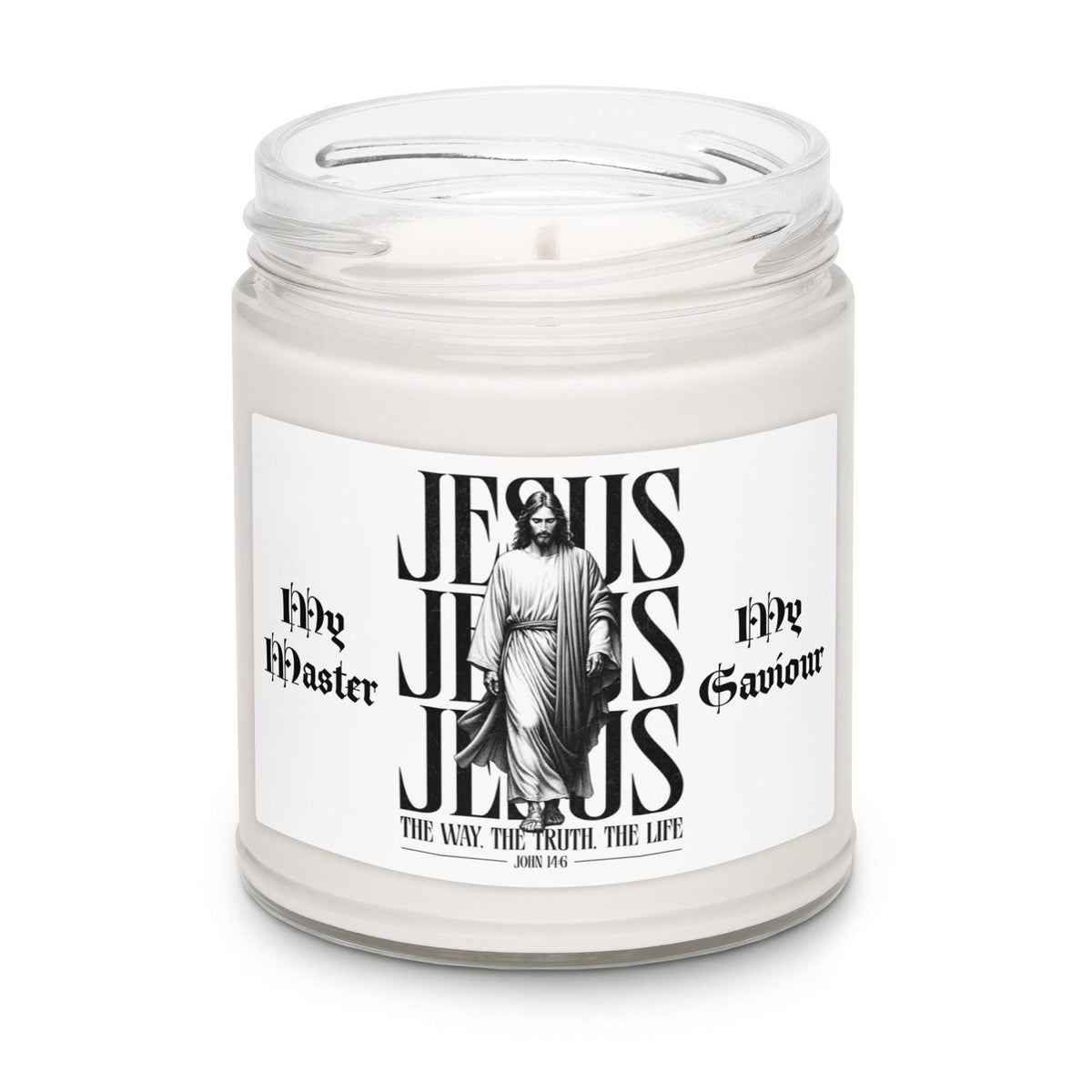 "My Master, My Saviour" Christmas Warmth Soy Candle With Lid – 9 oz | Christian Christmas Gift