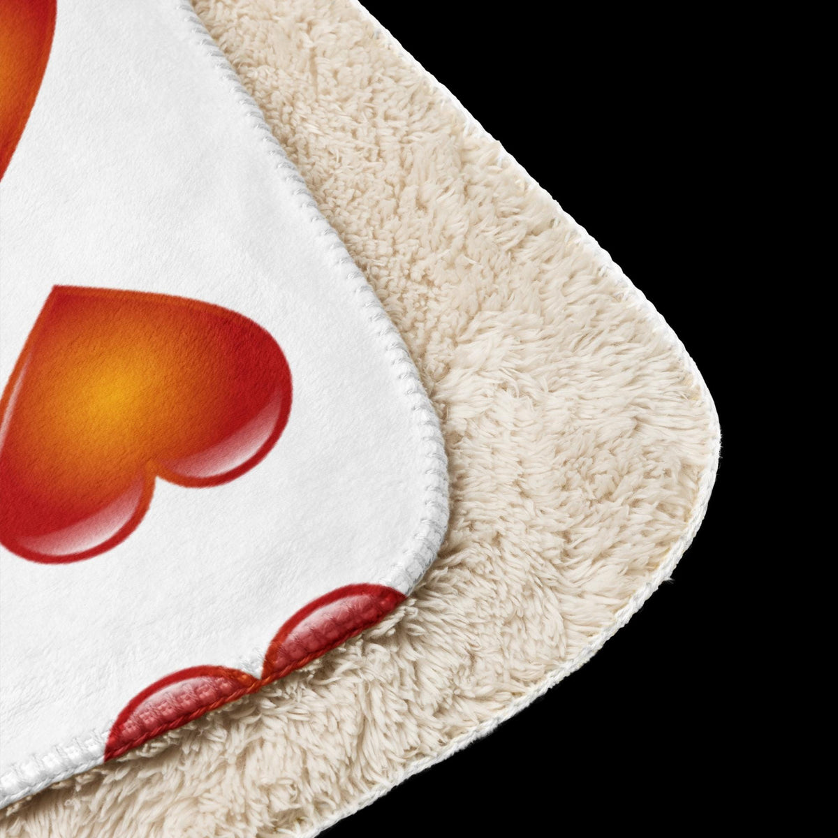 60"x 80", 50"x 60", or 37"x 57" Sherpa Blanket With Heart Design