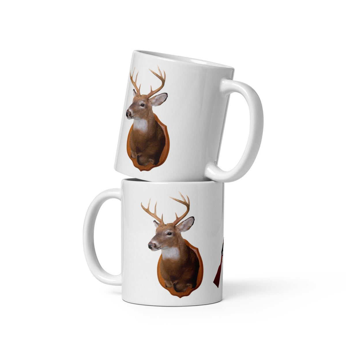 Deer Head & Hunting Rifle Ceramic Mug – 11 oz | Hunter's Gift