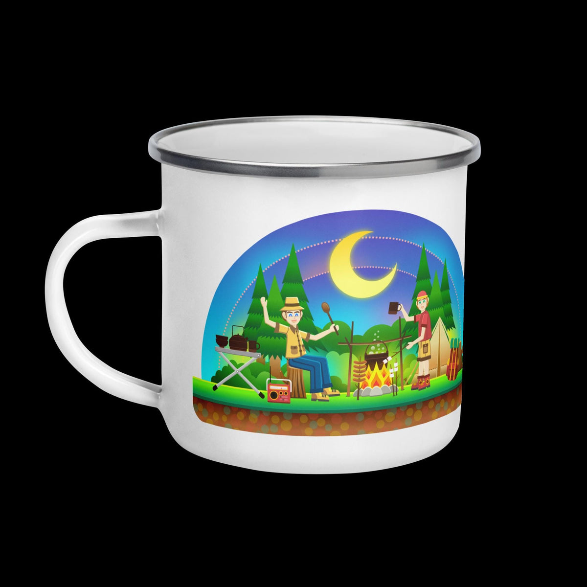 Outdoor Enamel Mug – 12 oz | Camping, Fishing & Hunting Gift
