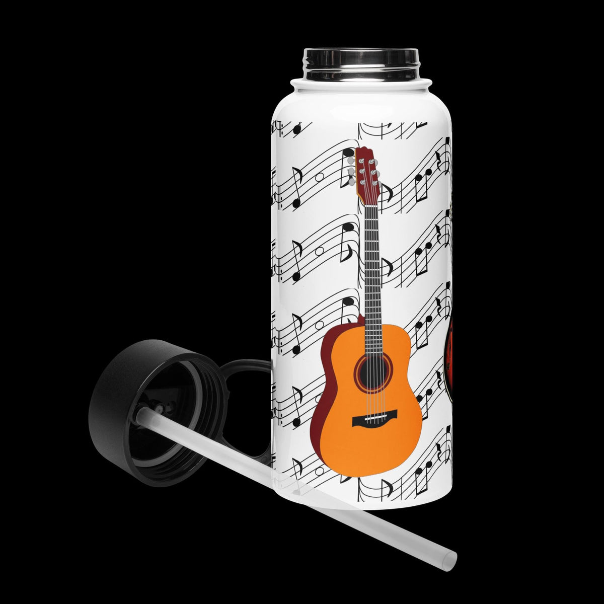 Guitar, Banjo & Mandolin Music Water Bottle – 32 oz | Country Music Lover Gift
