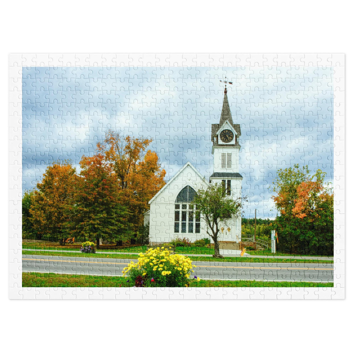 Church Landscape Jigsaw Puzzle – 500 Pieces | Tin Box Christian Gift