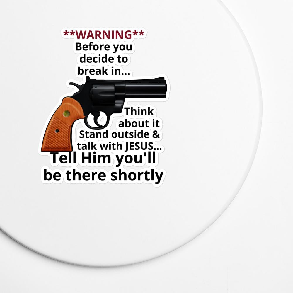 Warning Security Vinyl Decal – Home & Auto Deterrent | Multiple Sizes