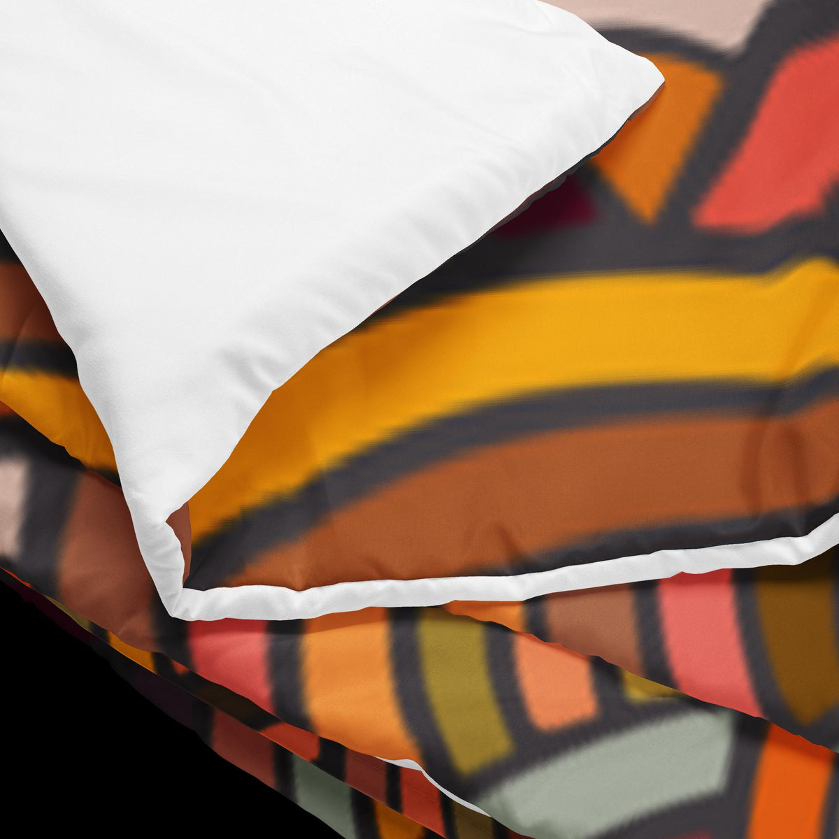 Rainbow Waves Comforter – King & Queen Size | Colorful Soft Bedding Gift