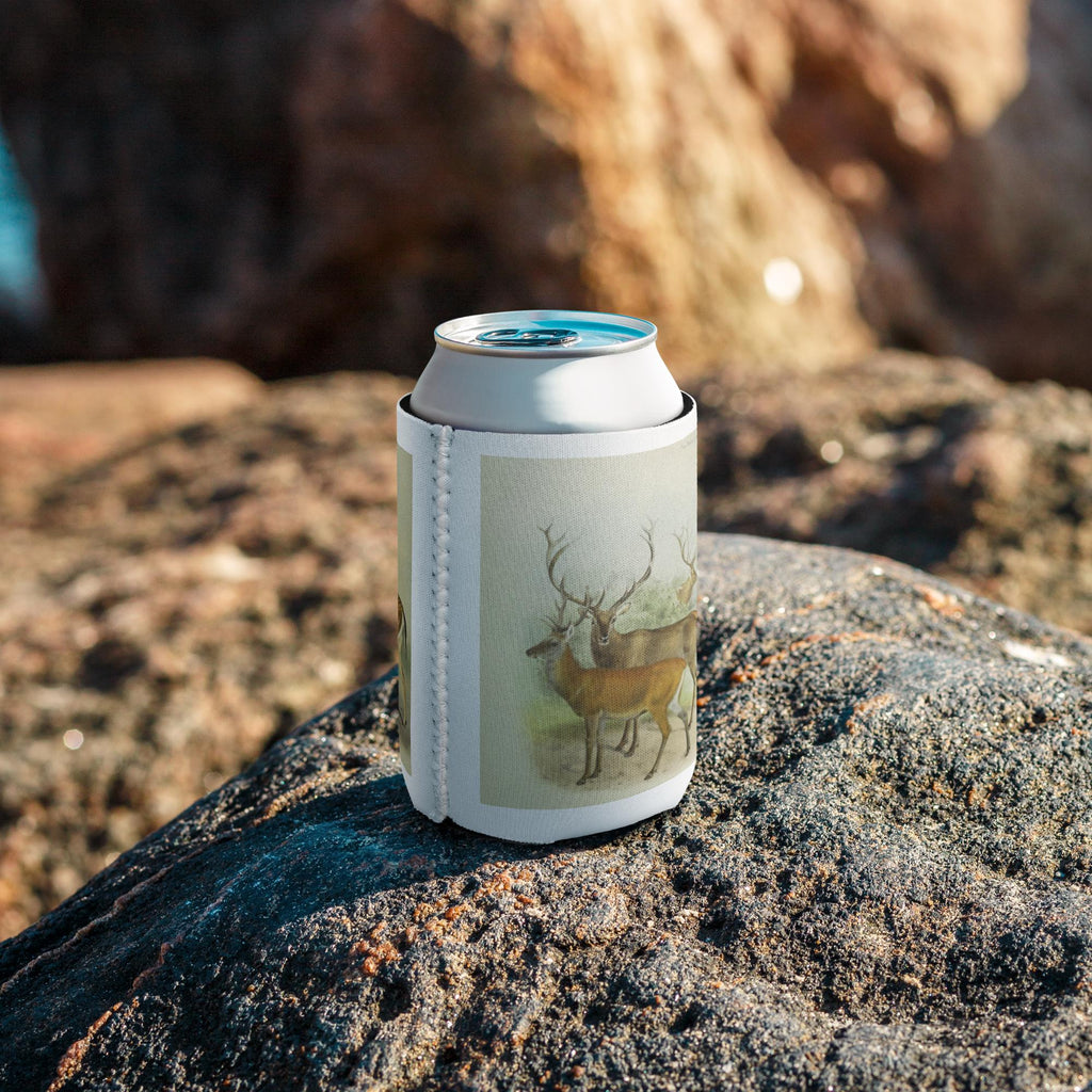 Deer and Elk Grazing Can Cooler – Neoprene, Hunter & Wildlife Gift