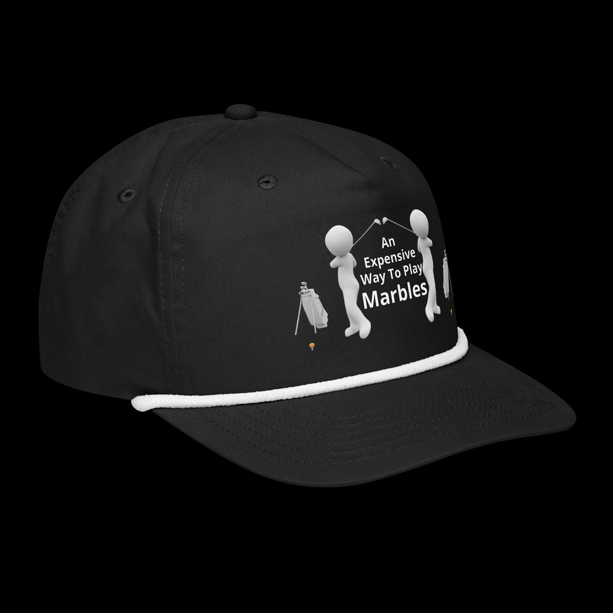 Golf Rope Cap – Black & White Contrast | Adjustable Snapback