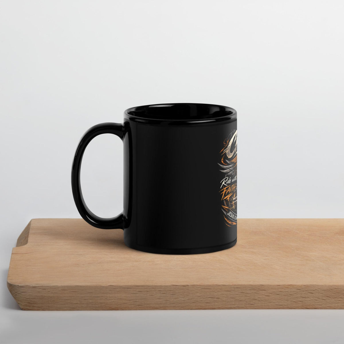 "Ride with Faith" Christian Biker Ceramic Mug – 11 oz | Motorcycle Gift