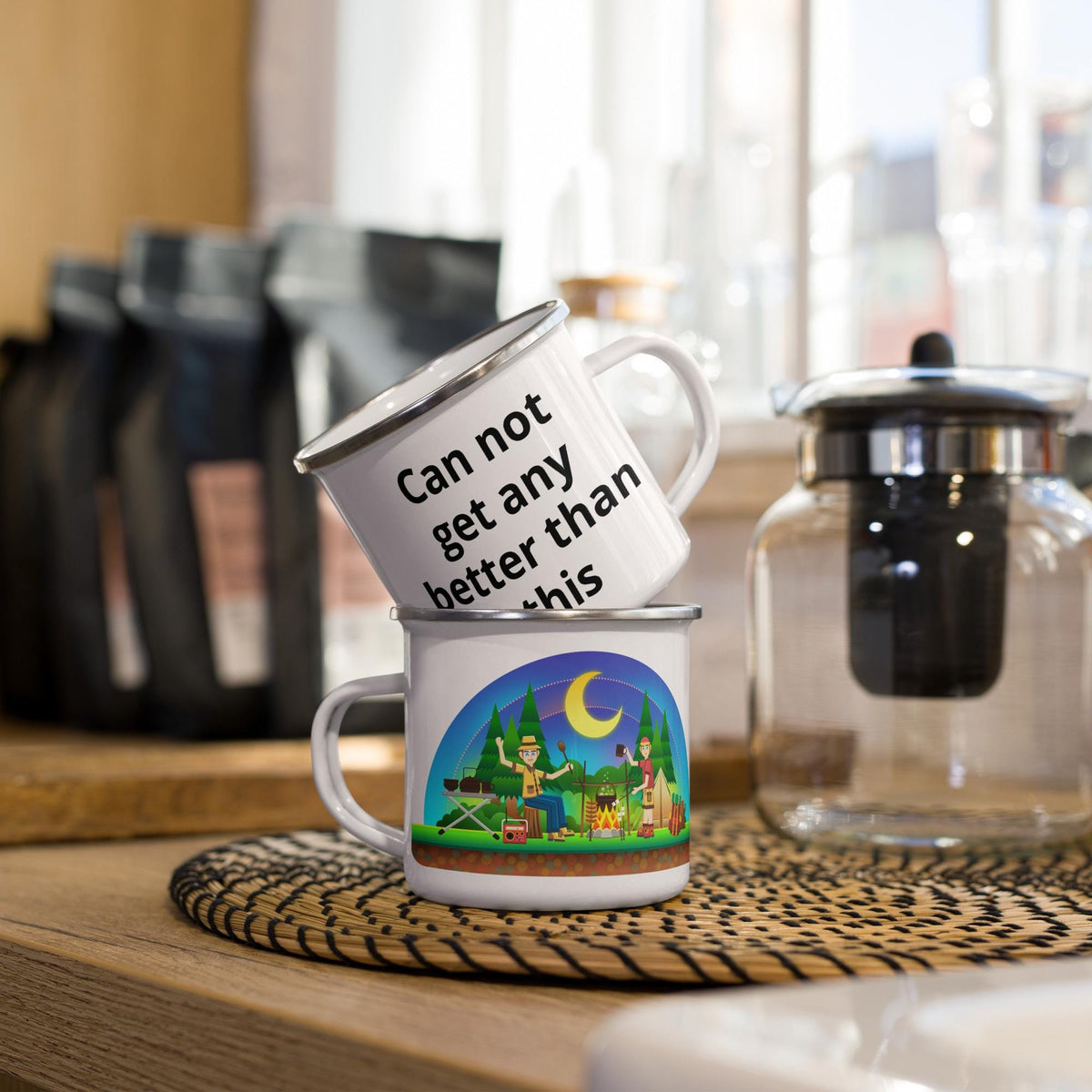 Outdoor Enamel Mug – 12 oz | Camping, Fishing & Hunting Gift