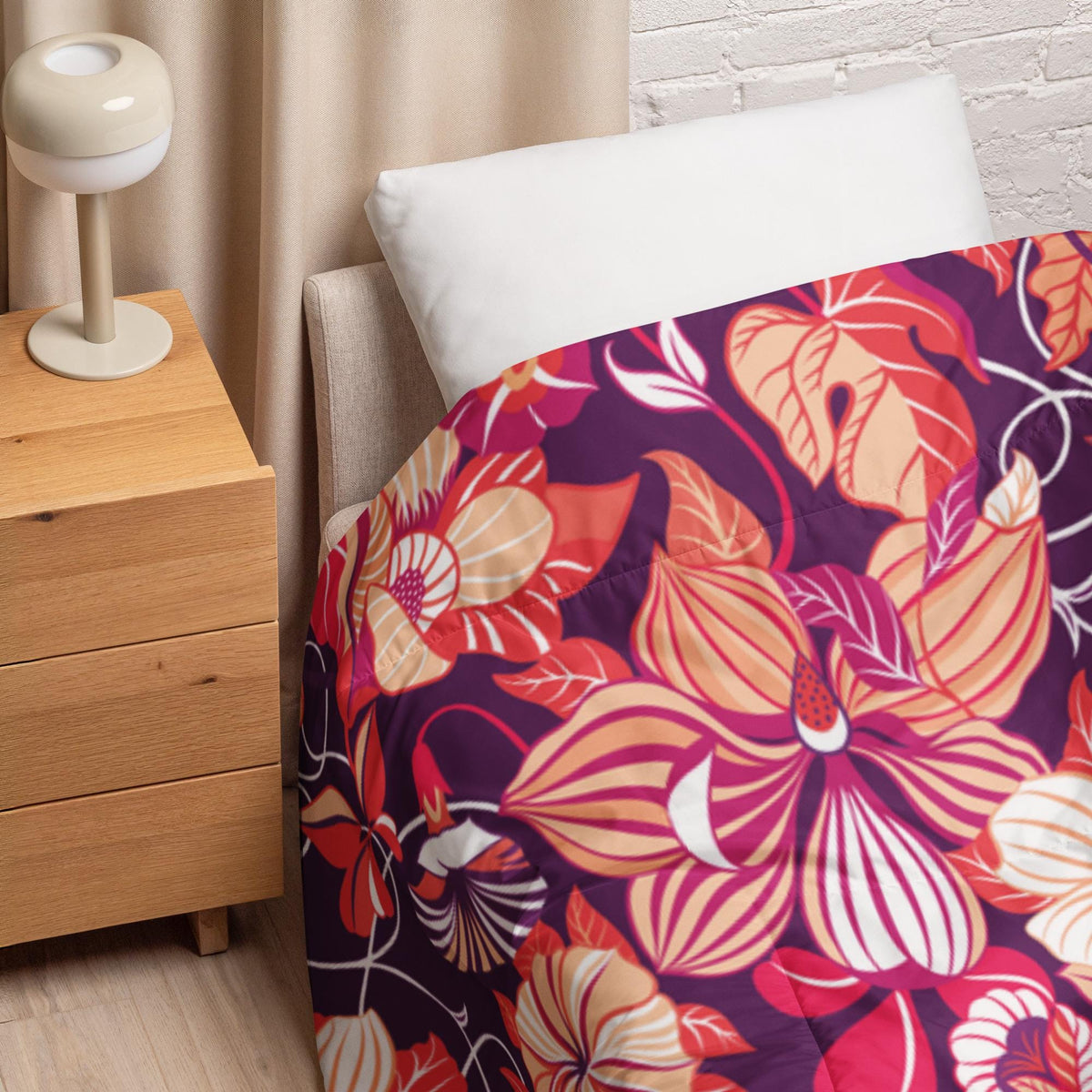 Floral Comforter – King & Queen Size | Soft Lightweight Bedding Gift