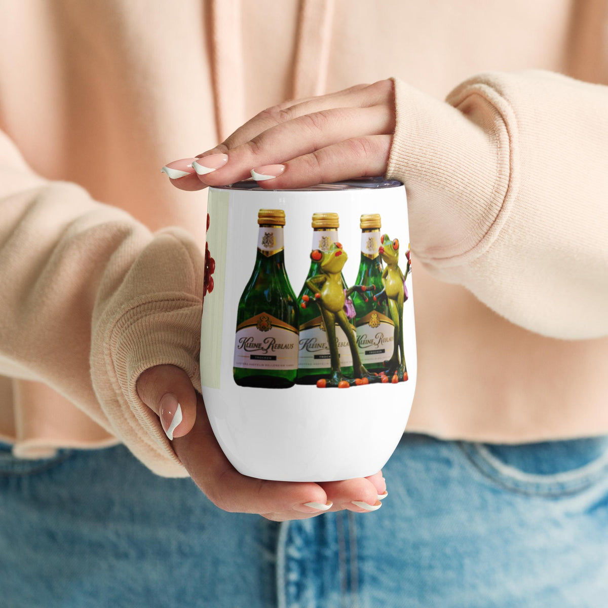 Stainless Steel Wine Tumbler – 12 oz Party Gift, Keeps Wine Cold