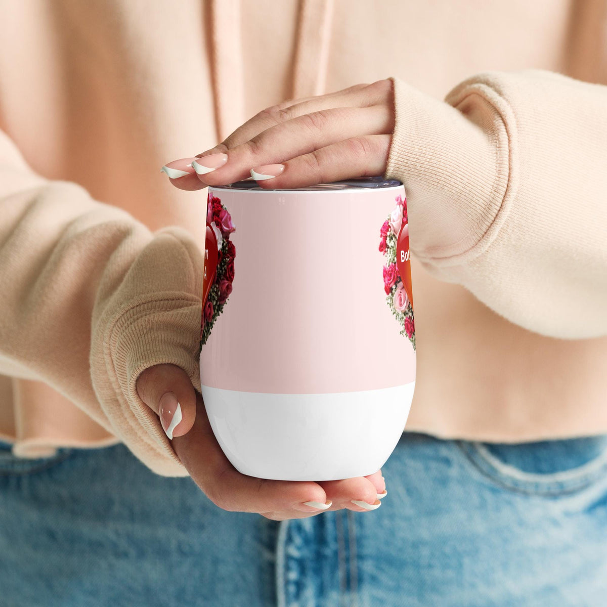 "My Mom Is Like A Rose" Wine Tumbler – 12 oz Stainless Steel