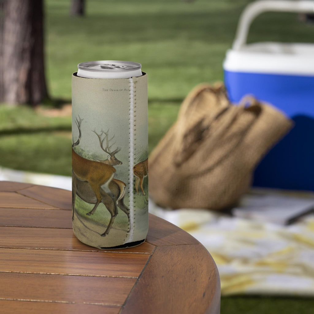 Deer and Elk Grazing Can Cooler – Neoprene, Hunter & Wildlife Gift