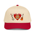 Country Music Guitar & Banjo Heart 5 Panel Cap | Country Music Gift