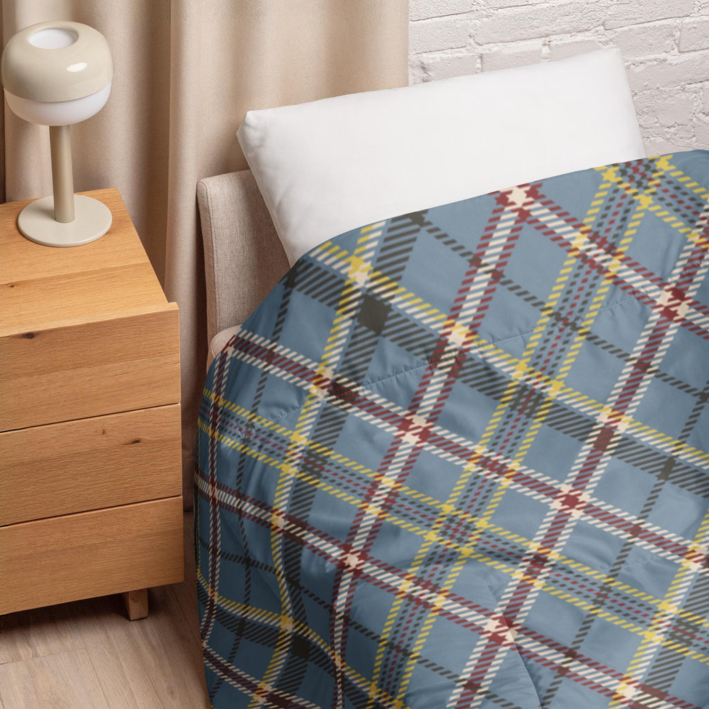 All-Over Plaid Queen Size Comforter – Ultra Soft, Gift for Her or Him