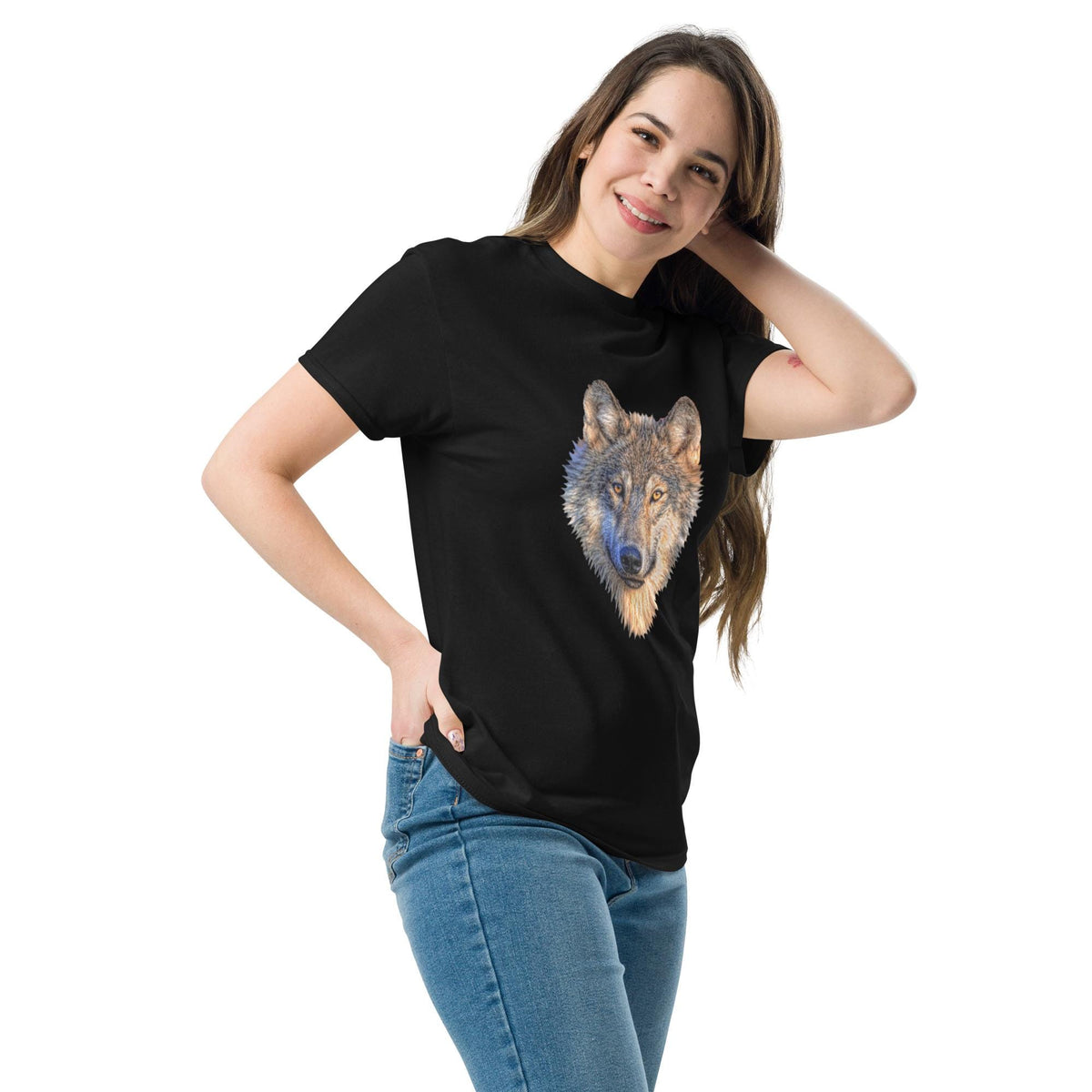 Wolf Design Black Unisex T-Shirt | Outdoor & Wildlife Lover Gift