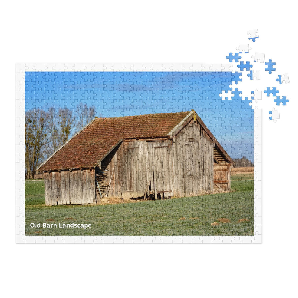 Old Barn Landscape Jigsaw Puzzle – 500 Pieces in Tin Box