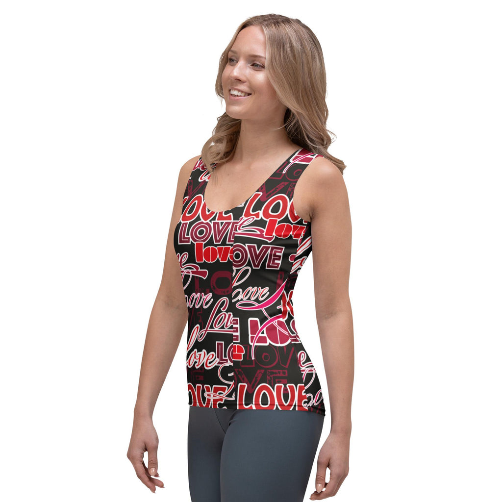 Love Words All-Over Print Tank Top – Cute Gift for Her