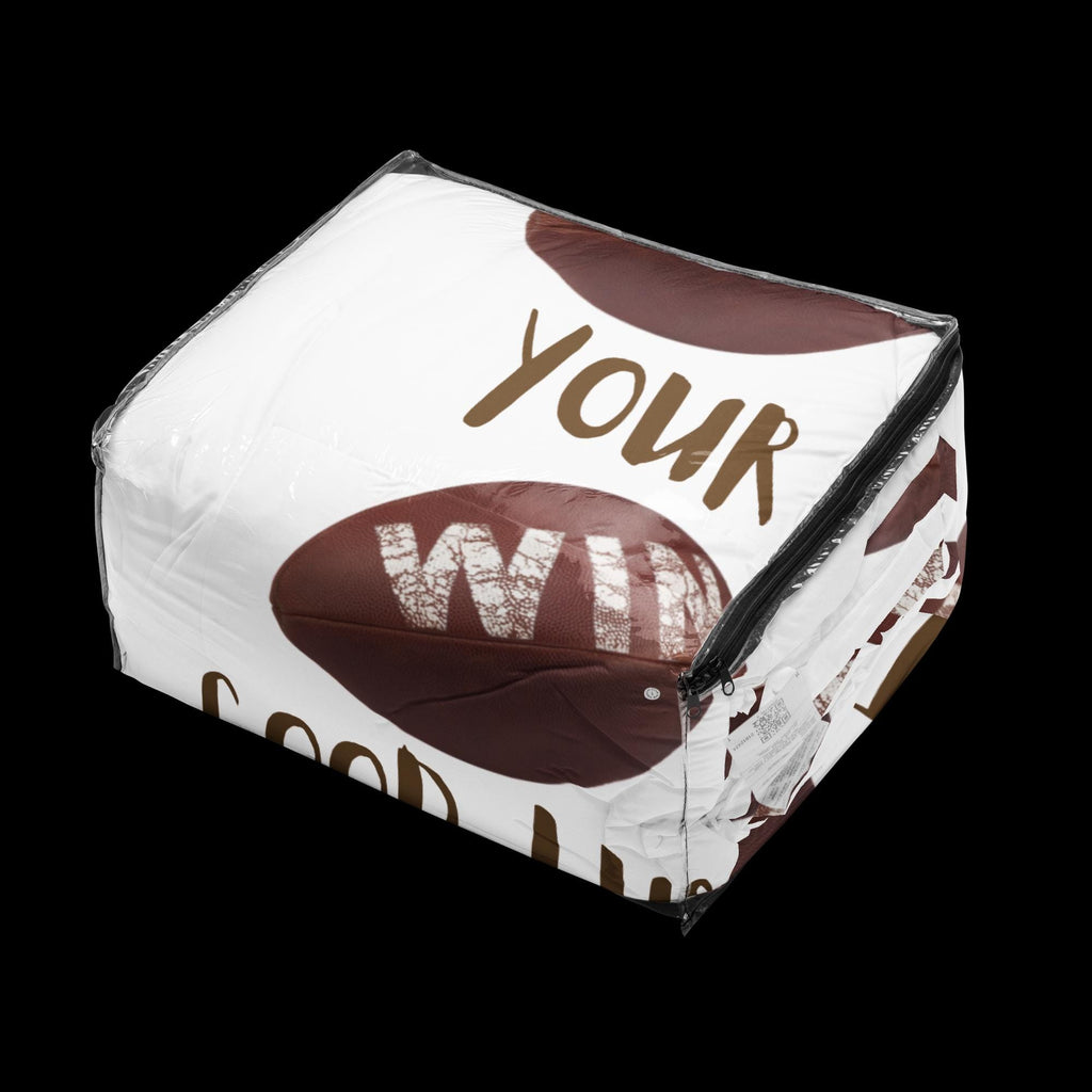 Good Luck Football Fan Twin Size Comforter – Sports Blanket Gift for Him