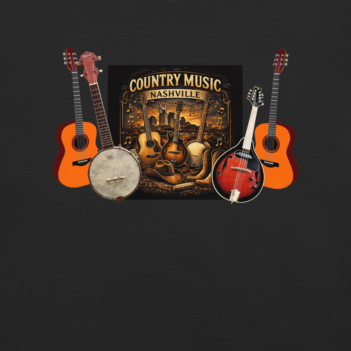 Garment-Dyed Heavyweight T-shirt: Country Music Nashville Graphic Tee