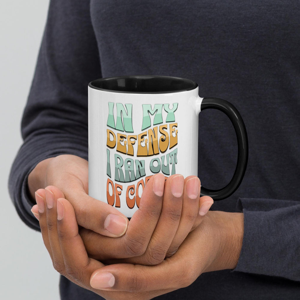 "Ran Out of Coffee" Funny Ceramic Mug – Black Interior, 11 oz