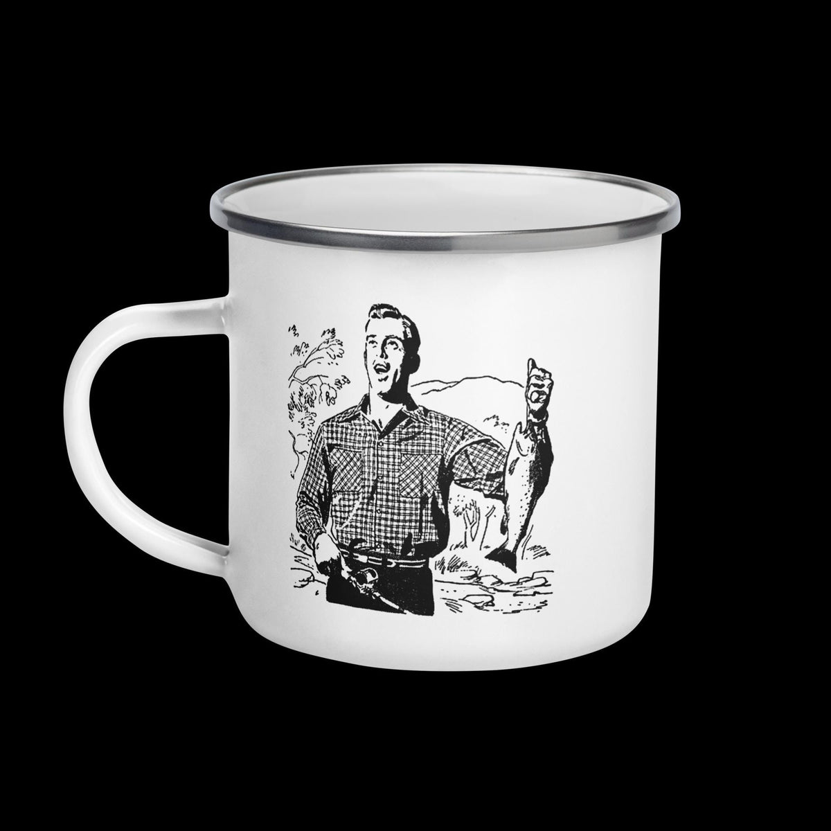 "A Fisherman's Prayer" Enamel Mug – 12 oz | Fishing & Camping Gift