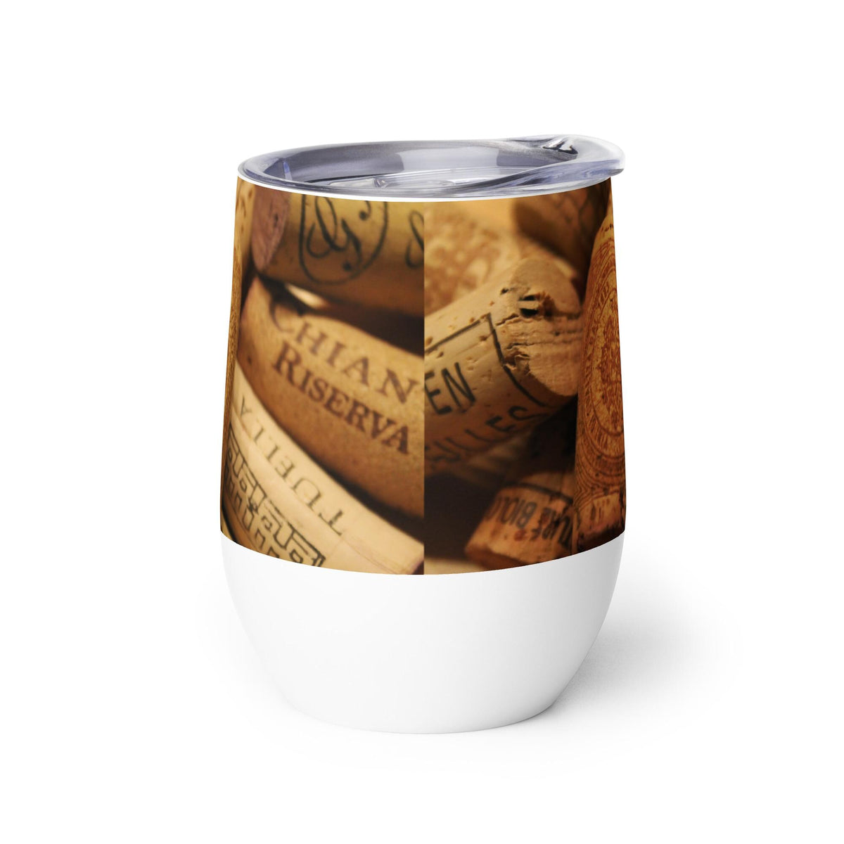 Cork Design Stainless Steel Wine Tumbler – 12 oz Insulated Party Cup