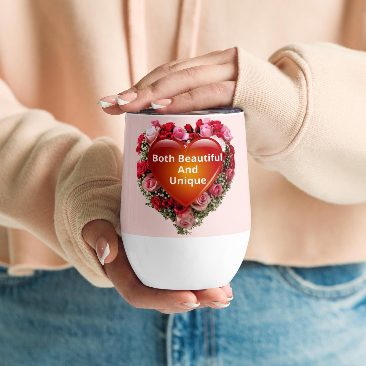 "My Mom Is Like A Rose" Wine Tumbler – 12 oz Stainless Steel