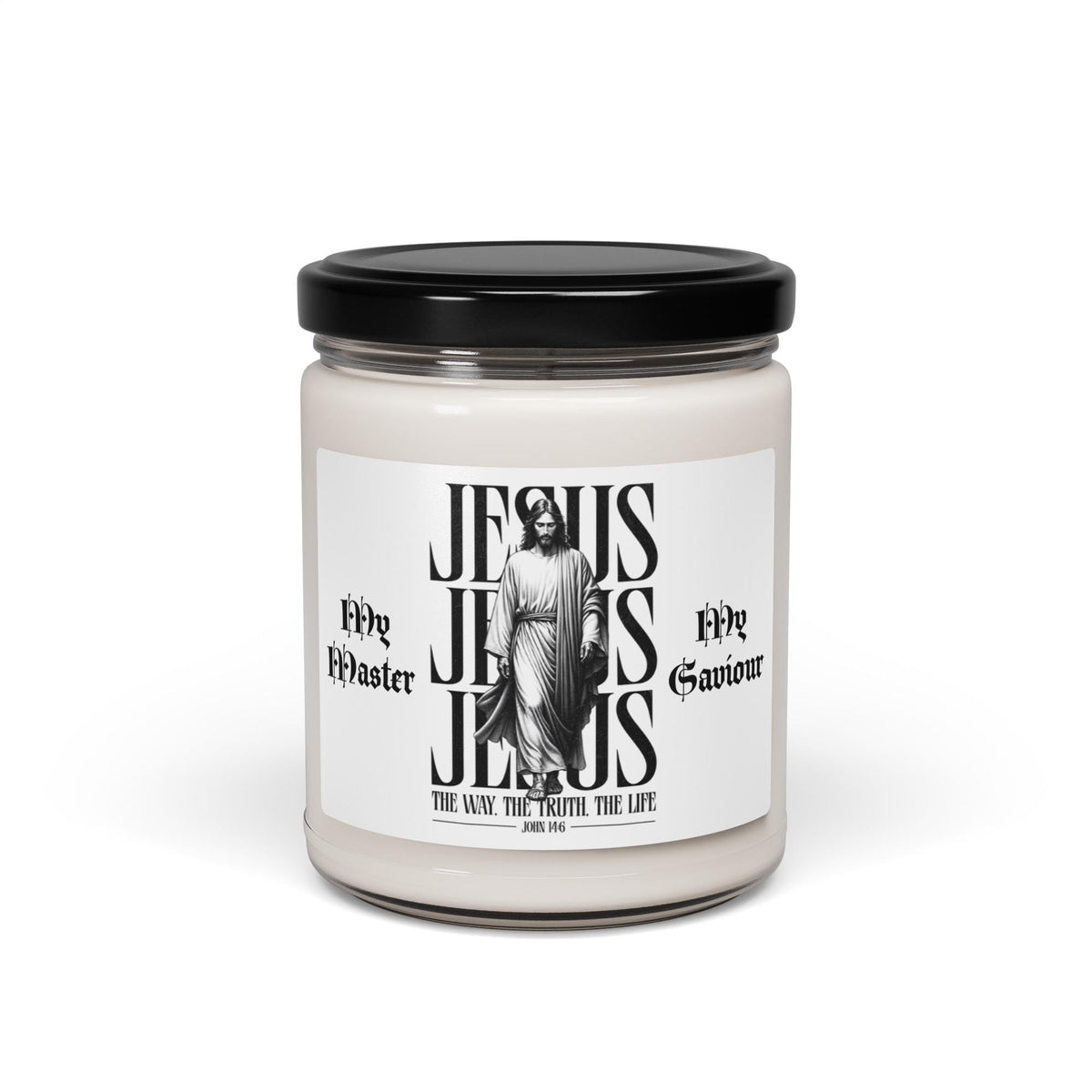 "My Master, My Saviour" Christmas Warmth Soy Candle With Lid – 9 oz | Christian Christmas Gift