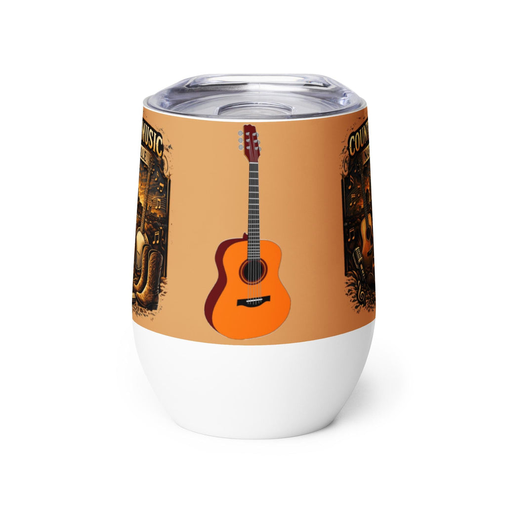 Country Music Guitar Wine Tumbler – 12 oz | Country Music Lover Gift
