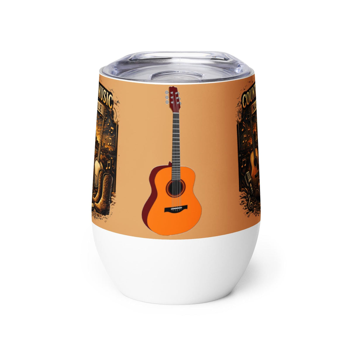 Country Music Guitar Wine Tumbler – 12 oz | Country Music Lover Gift
