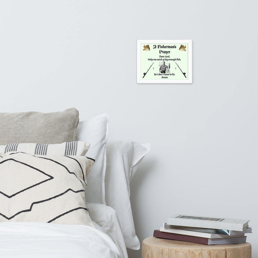 "A Fisherman's Prayer" Framed Poster – 8×10" | Fishing Wall Art Gift